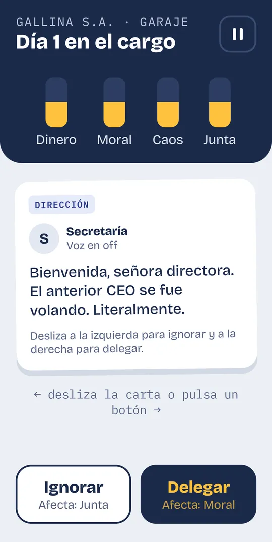 La primera carta: bienvenida, señora directora